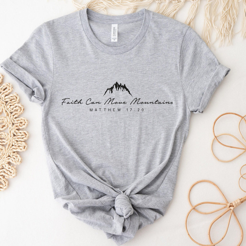 Faith Can Move Mountains Sweatshirt, Christian Shirt, Faith Hoodie, Religious T shirt, Women Christian Tshirt, Gift For Christian