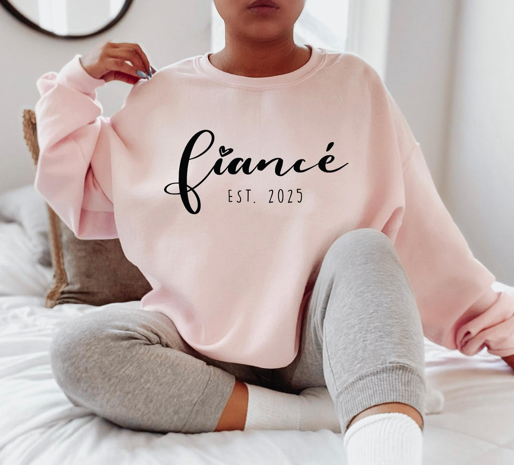 Custom Fiance Est Shirt, Custom Fiance Sweatshirt, Personalized Fiancee Tshirt, Custom Future Wife Shirt, Custom Future Bride Gifts