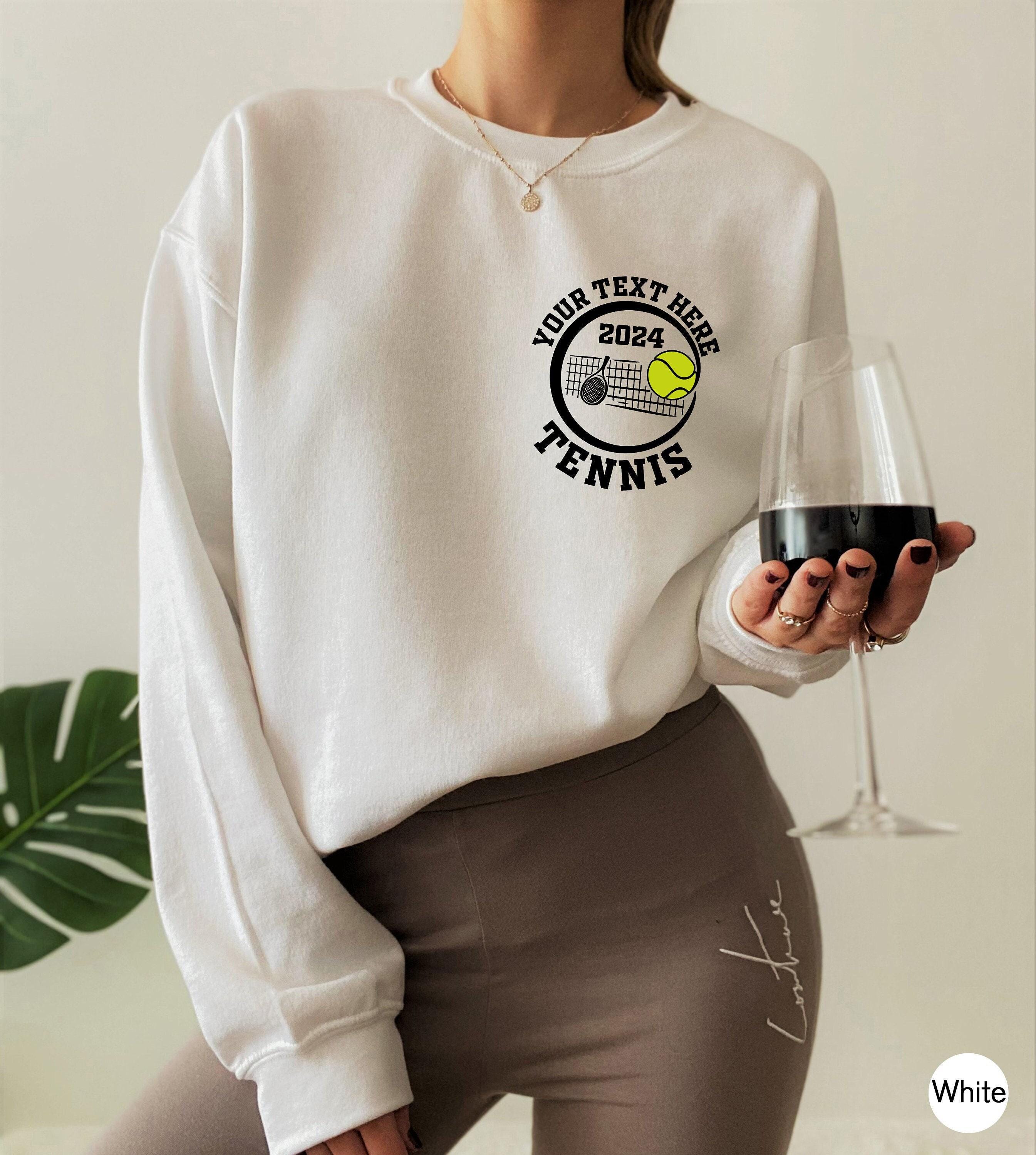 Custom Tennis Sweatshirt, Personalized Tennis Player Shirt, Tennis Game Day Hoodie, Racket Sports Lover Tee, Gift For Te