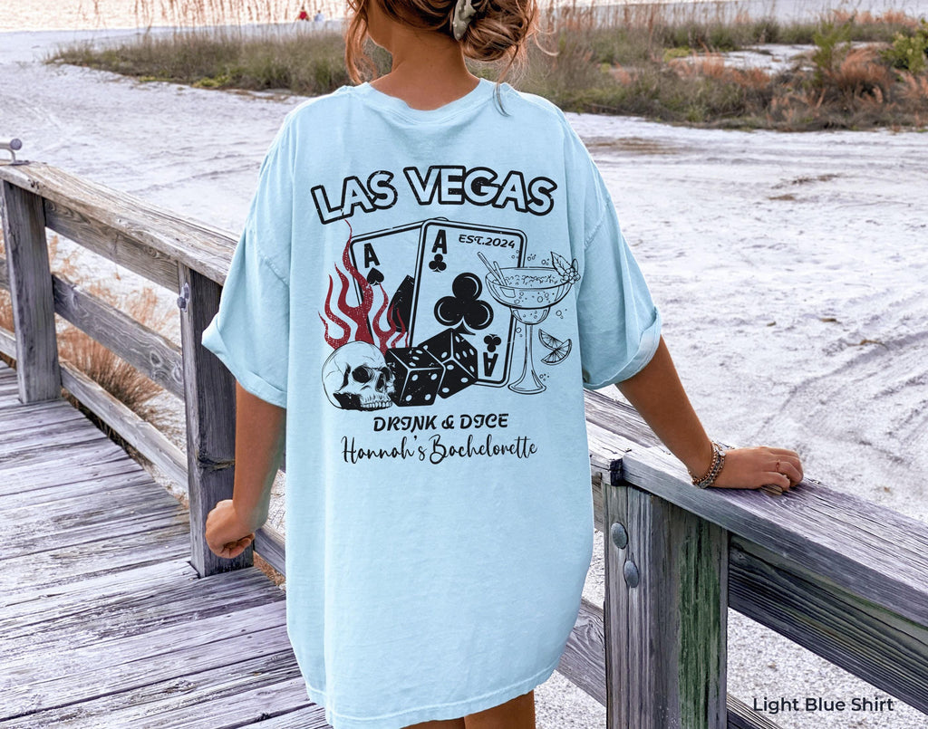 Custom Las Vegas Bachelorette Party Hoodie, Drink And Dice Sweatshirt, Retro Casino Bach Trip Shirt, Personalized Bach Party Gift