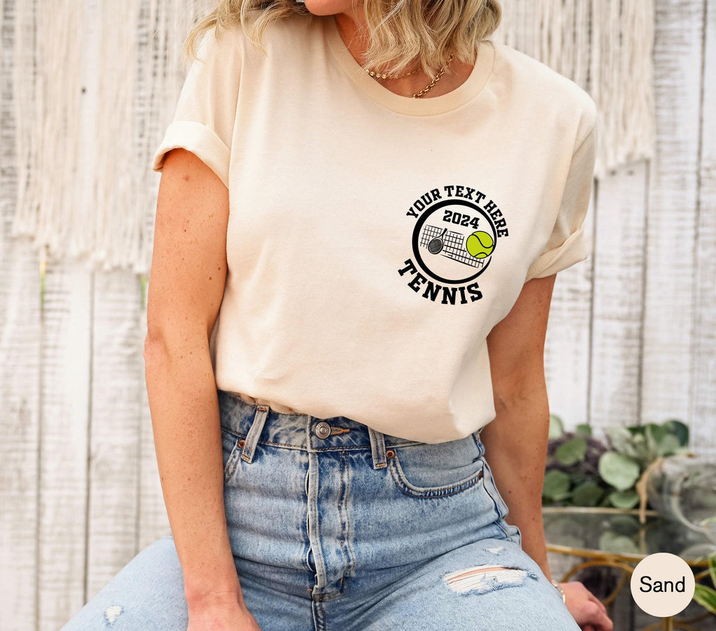 Custom Tennis Sweatshirt, Personalized Tennis Player Shirt, Tennis Game Day Hoodie, Racket Sports Lover Tee, Gift For Tennis Mom