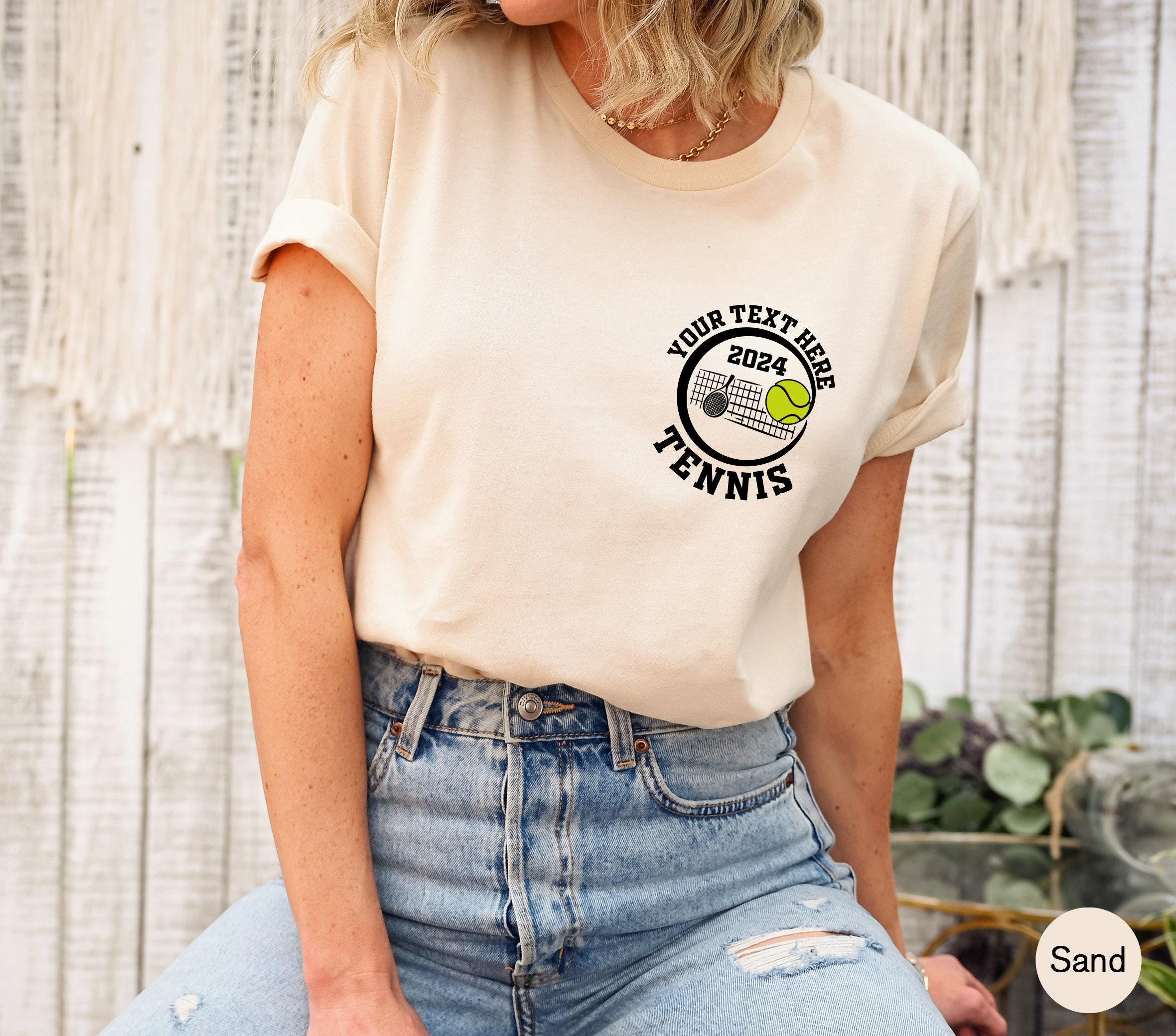 Custom Tennis Sweatshirt, Personalized Tennis Player Shirt, Tennis Game Day Hoodie, Racket Sports Lover Tee, Gift For Te