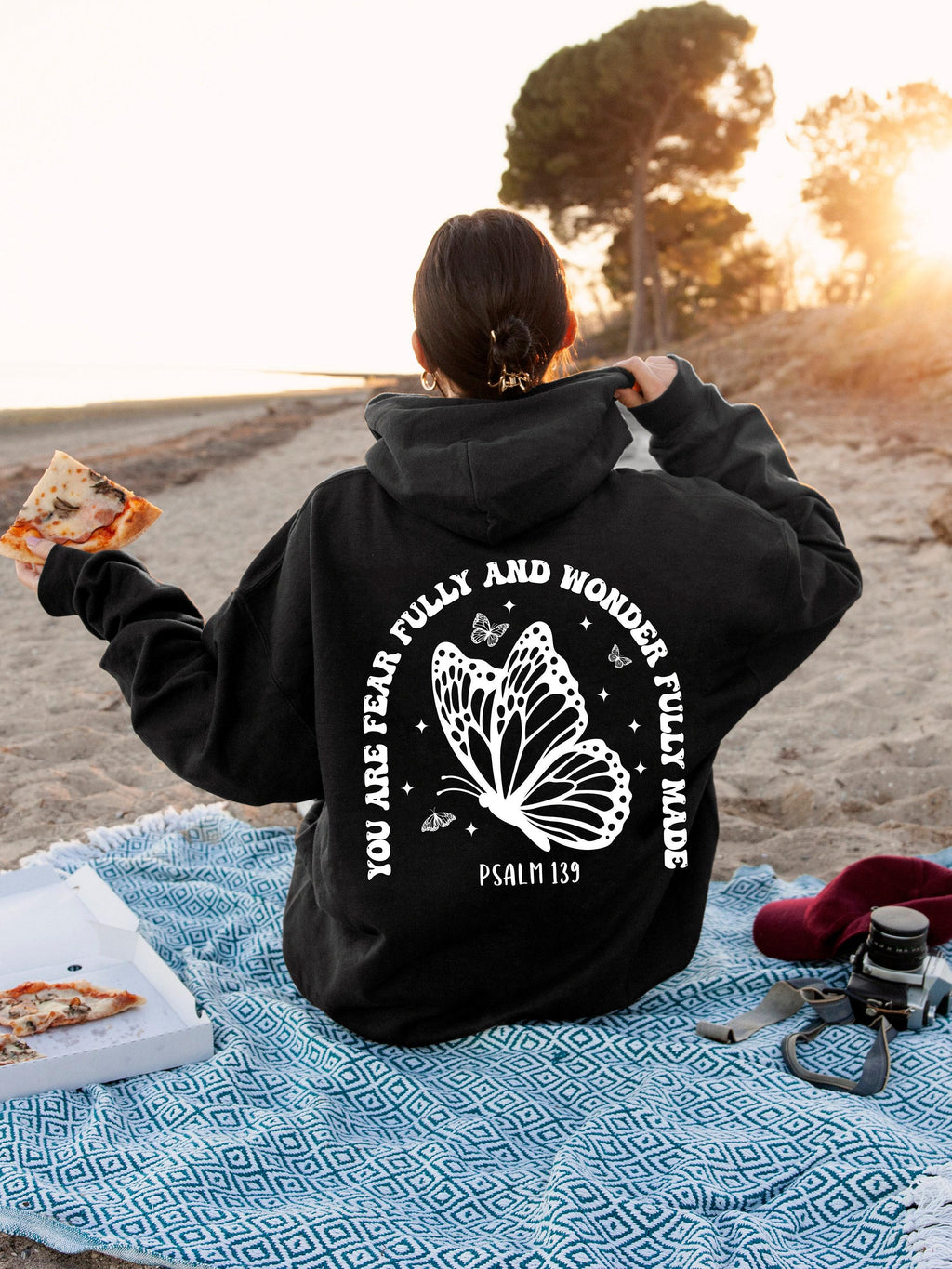 You Are Fearfully And Wonderfully Made Hoodie, Bible Verse Sweatshirt For Women, Inspirational Shirt, Religious Gift For