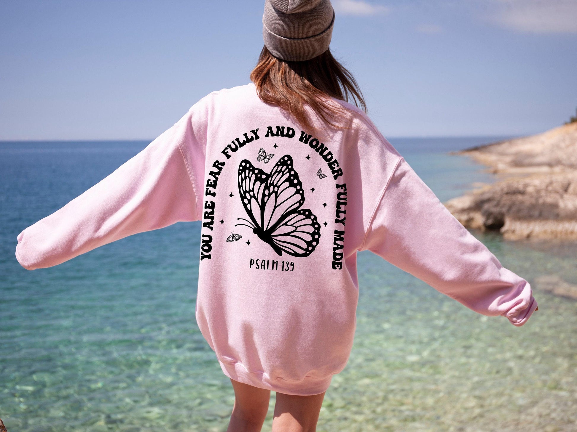 You Are Fearfully And Wonderfully Made Hoodie, Bible Verse Sweatshirt For Women, Inspirational Shirt, Religious Gift For Mother