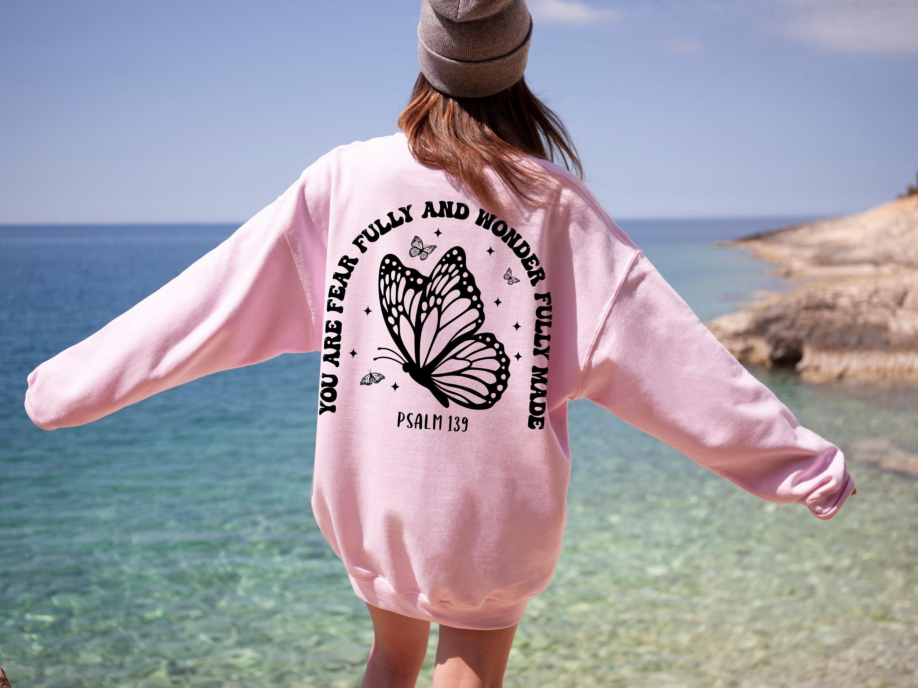 You Are Fearfully And Wonderfully Made Hoodie, Bible Verse Sweatshirt For Women, Inspirational Shirt, Religious Gift For