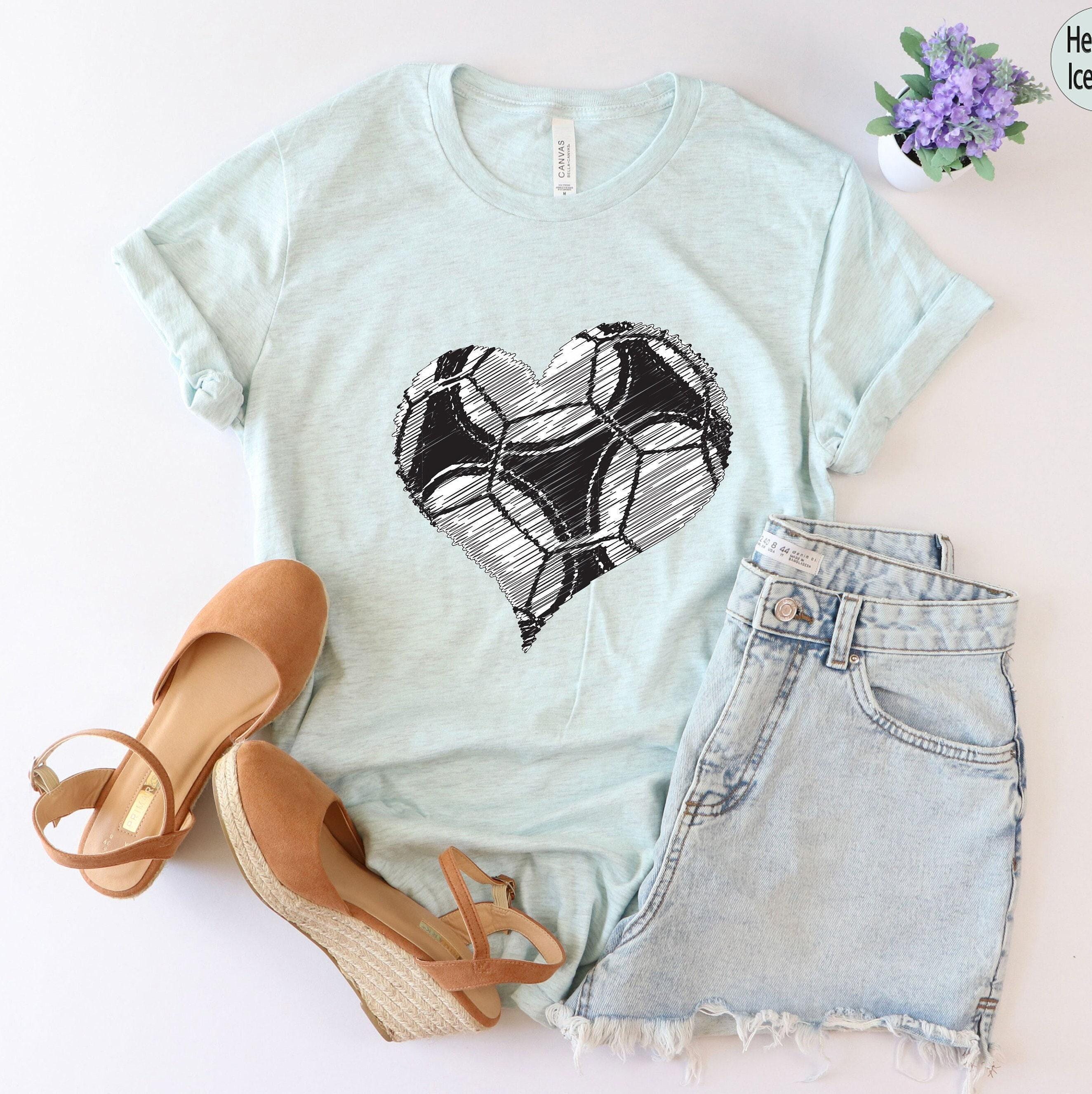 Women's Soccer Ball Heart Sweatshirt, Soccer Mom Shirt, Cute Soccer Player Shirt, Soccer Mama Shirt, Soccer Cheer Gifts For Her
