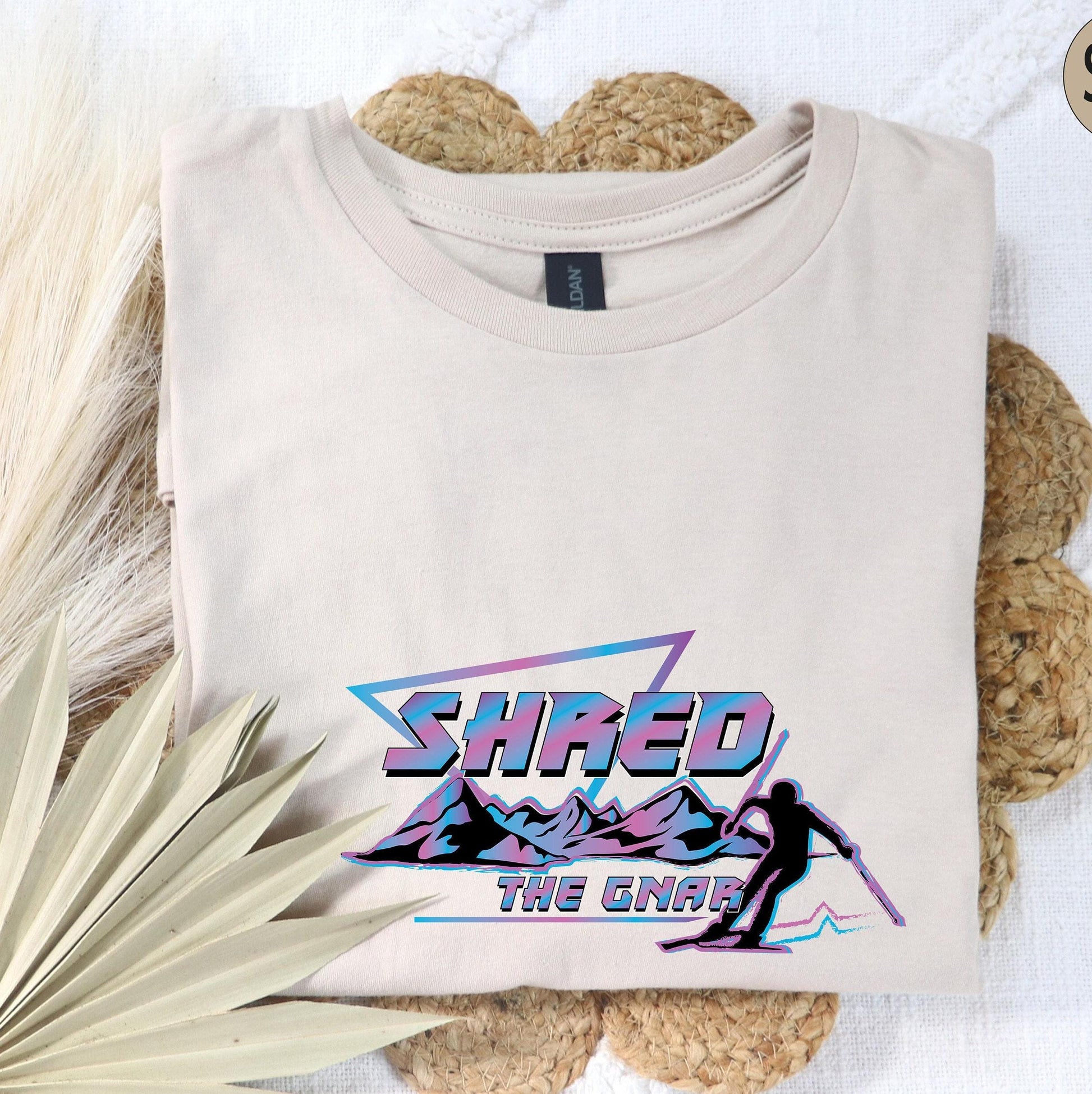 Shred The Gnar Shirt, Funny Skiing Shirt, Ski Sweatshirt, Winter Vacation Shirt, Skiing Trip Shirt, Skier Shirt, Gifts For Skiers