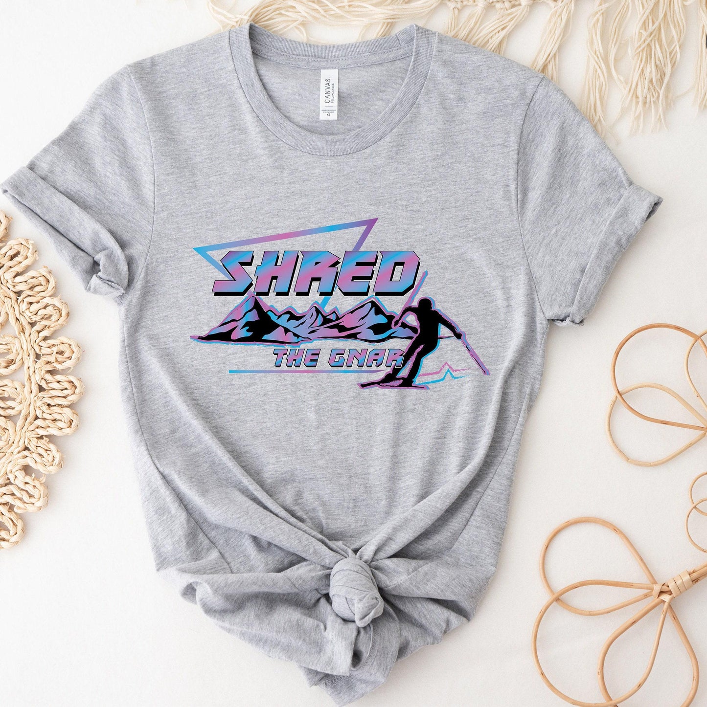 Shred The Gnar Shirt, Funny Skiing Shirt, Ski Sweatshirt, Winter Vacation Shirt, Skiing Trip Shirt, Skier Shirt, Gifts For Skiers