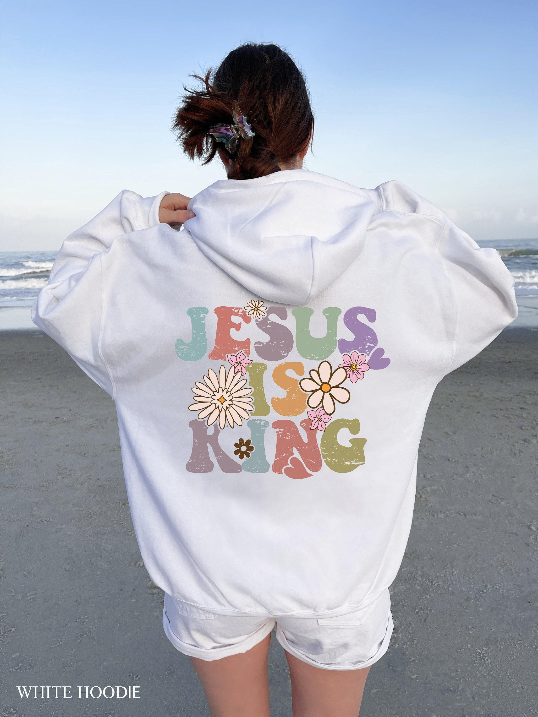 Jesus Is King Sweatshirt, Aesthetic Christian Shirt, Bible Verse Shirt, Jesus Apparel, Religious Shirt, Faith Hoodie, Ch