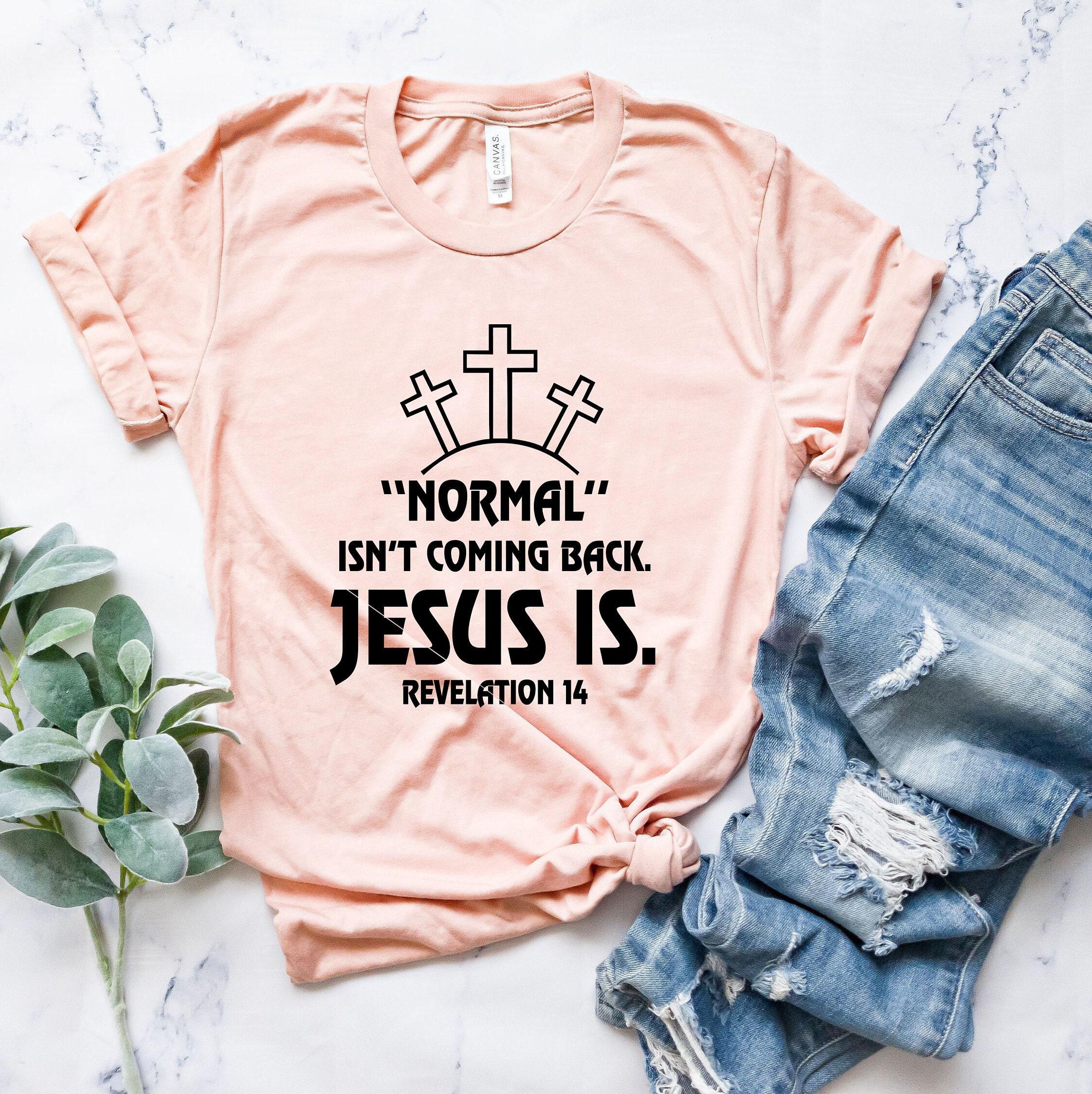 Normal Isn't Coming Back Jesus Is Sweatshirt, Revelation 14 Shirt, Bible Verse Hoodie, Trendy Christian T shirt, Motivat
