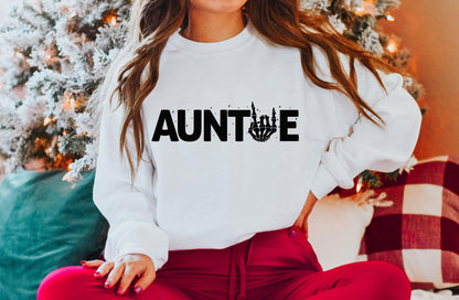 Auntie Sweatshirt, New Aunt Hoodie, Skeleton Hand Shirt, Halloween Hoodie For Aunt, Baby Shower Sweater, Gift From Nephew