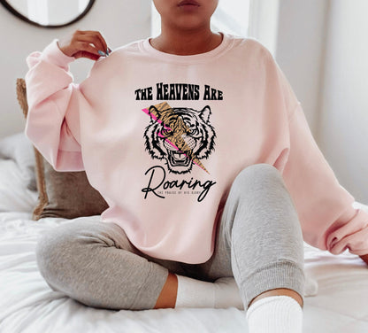 Aesthetic Christian Sweatshirt, Women's Religious Shirt, Bible Verse Hoodie, Faith Tshirt, Heavens Are Roaring Shirt, Christian Gifts