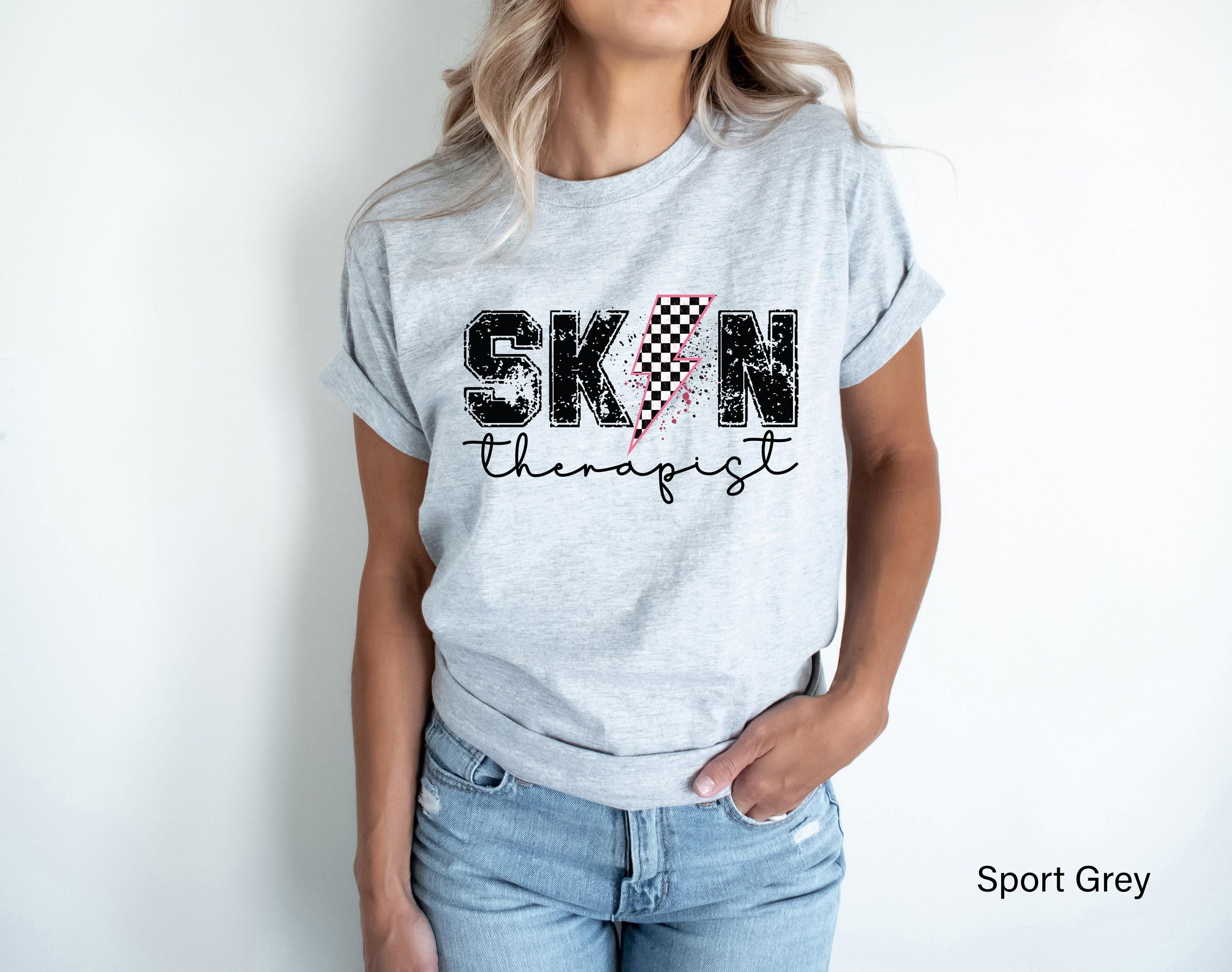 Trendy Skin Therapist Shirt, Women's Esthetician Sweatshirt, Cute Cosmetologist Shirt, Esthetician Graduation Gifts, Bea