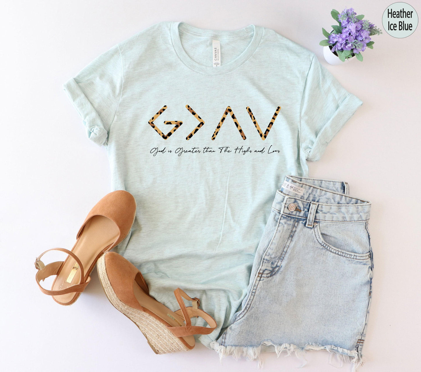 God Is Greater Than The Highs and Lows Shirt, Christian Shirt, Bible Verse Shirt, Religious Gifts For Women, Faith Shirt