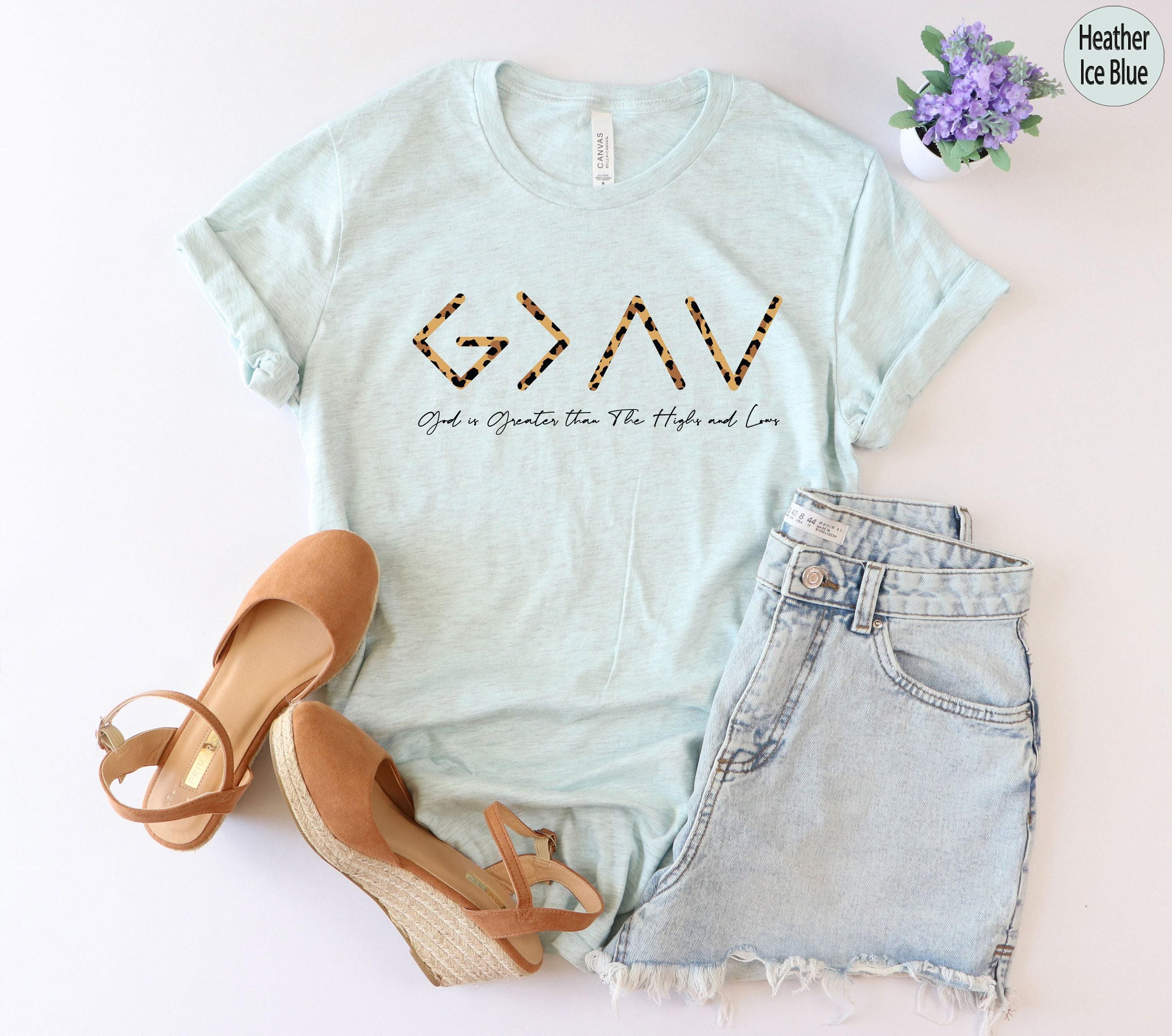 God Is Greater Than The Highs and Lows Shirt, Christian Shirt, Bible Verse Shirt, Religious Gifts For Women, Faith Shirt