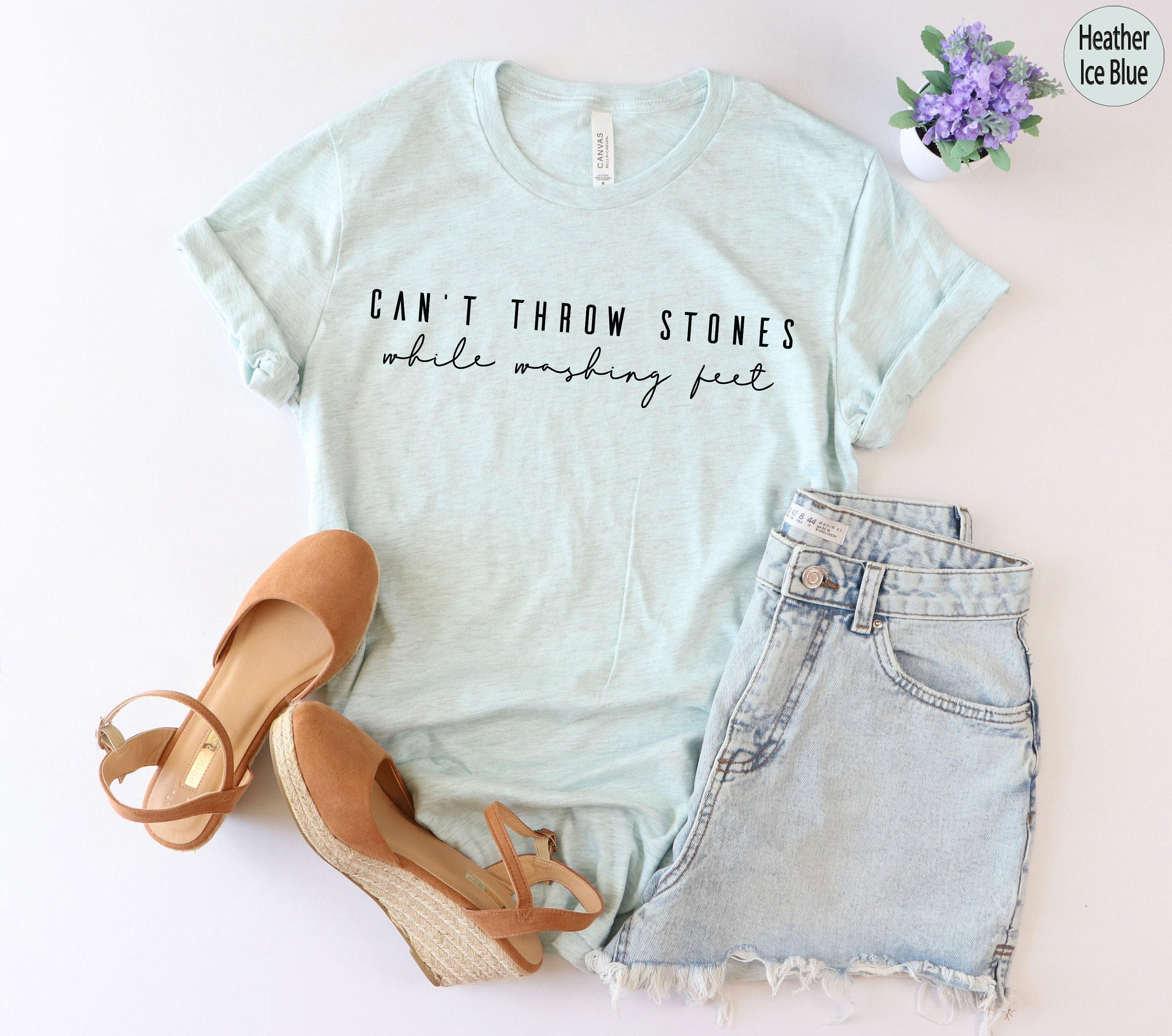 Trendy Christian Shirt, Bible Verse Shirt, Can't Throw Stones Sweatshirt, Religious Shirts, Faith Hoodie, Church Shirt, 