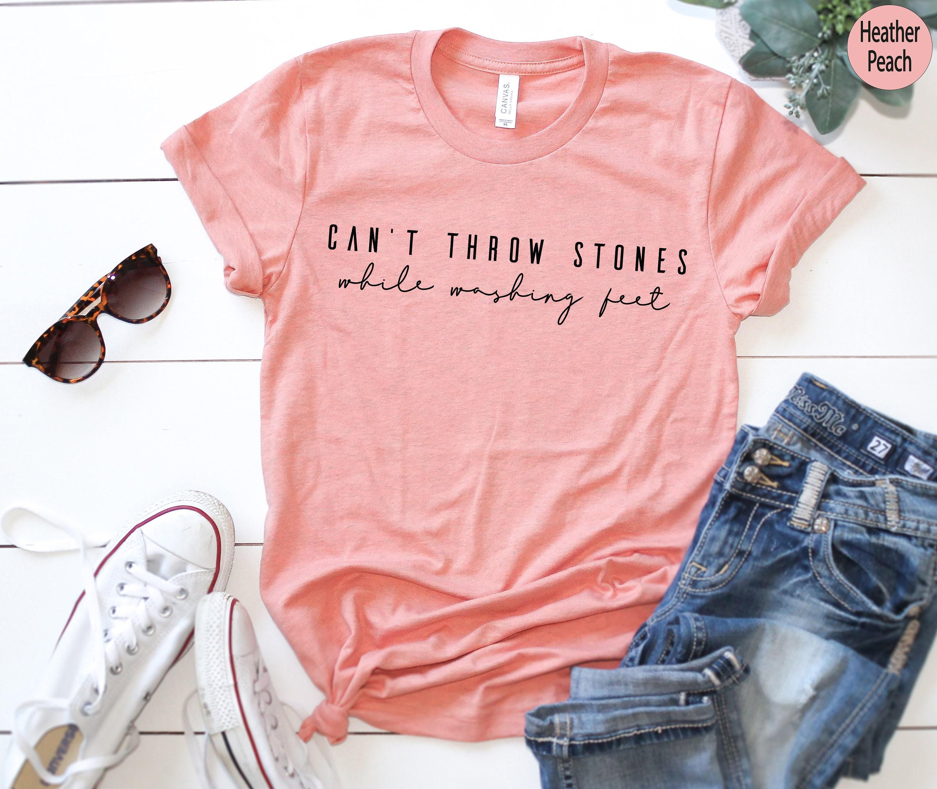 Trendy Christian Shirt, Bible Verse Shirt, Can't Throw Stones Sweatshirt, Religious Shirts, Faith Hoodie, Church Shirt, 