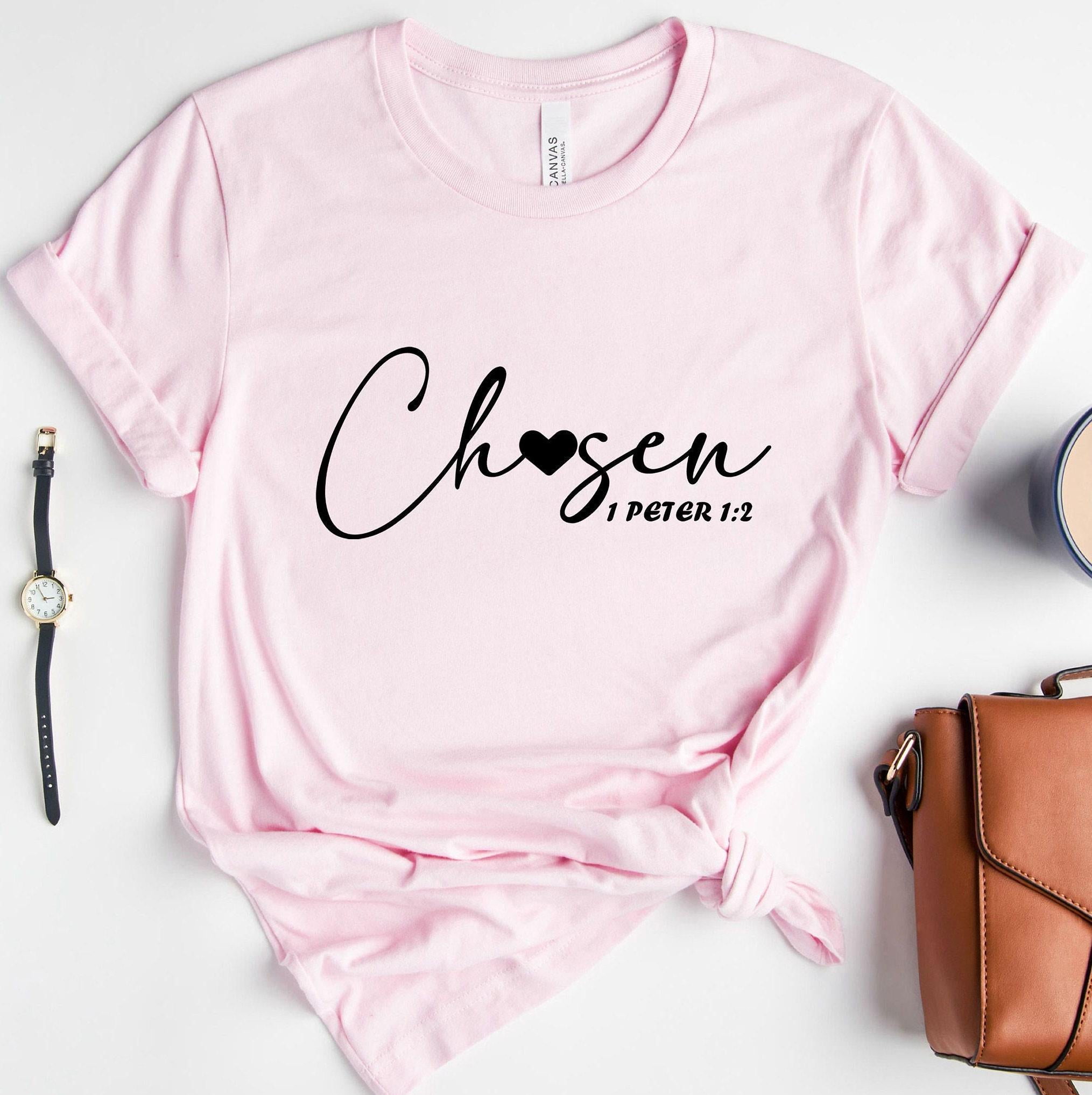 Chosen Shirt, Cute Christian Sweatshirt, Women's Religious Shirt, Bible Verse Hoodie, Faith Tshirt, Christian Gifts, Cat