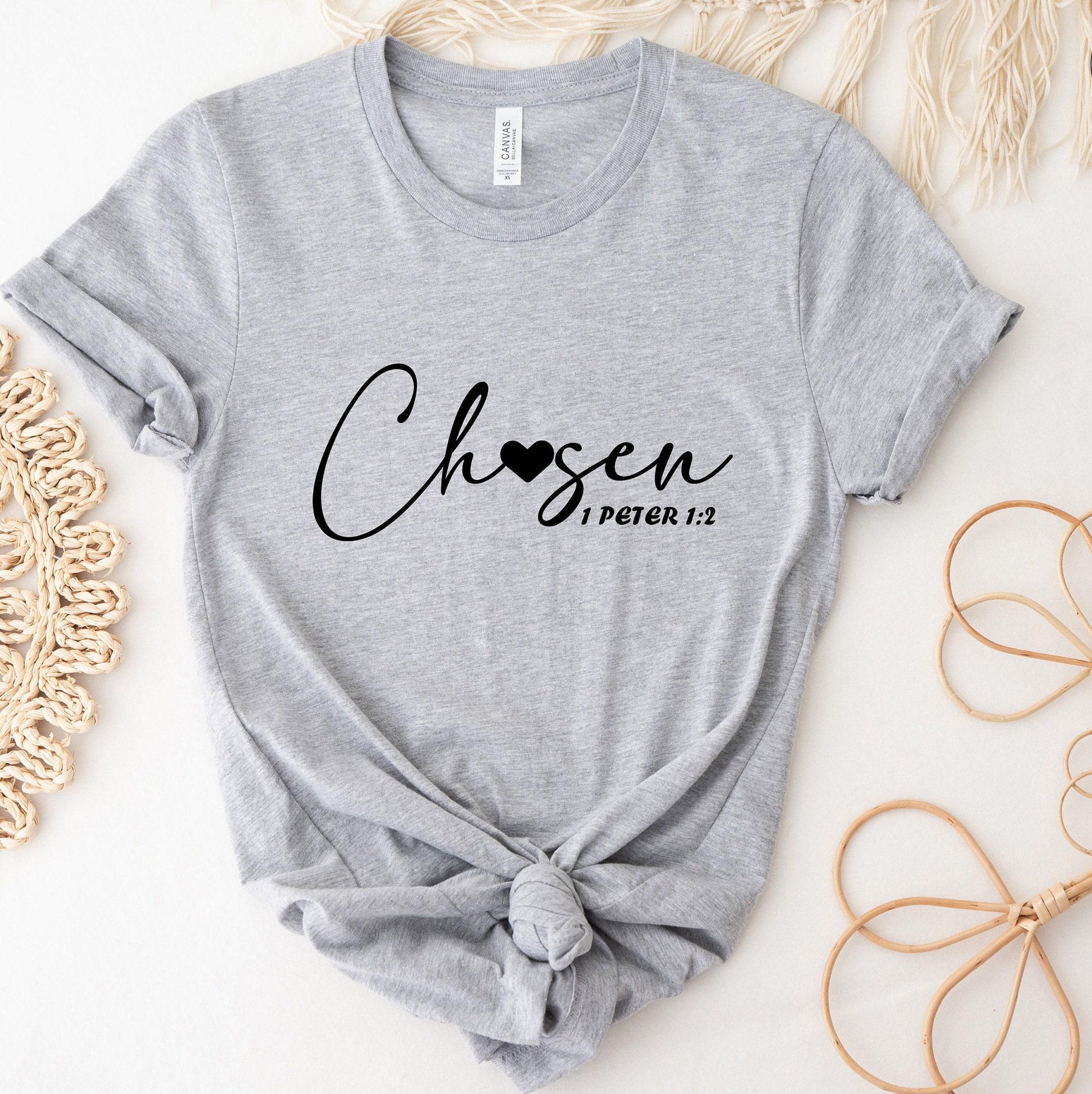 Chosen Shirt, Cute Christian Sweatshirt, Women's Religious Shirt, Bible Verse Hoodie, Faith Tshirt, Christian Gifts, Catholic Gifts