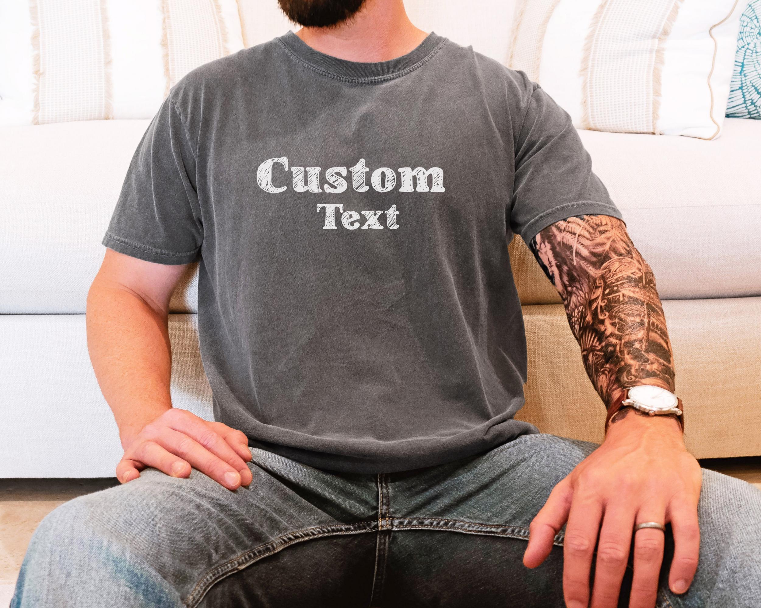 Comfort Colors Custom Number Boxy Tee, Vintage Custom Text with Number Shirt, Personalized Number Cropped, Y2K Collage Style Boxy Tee