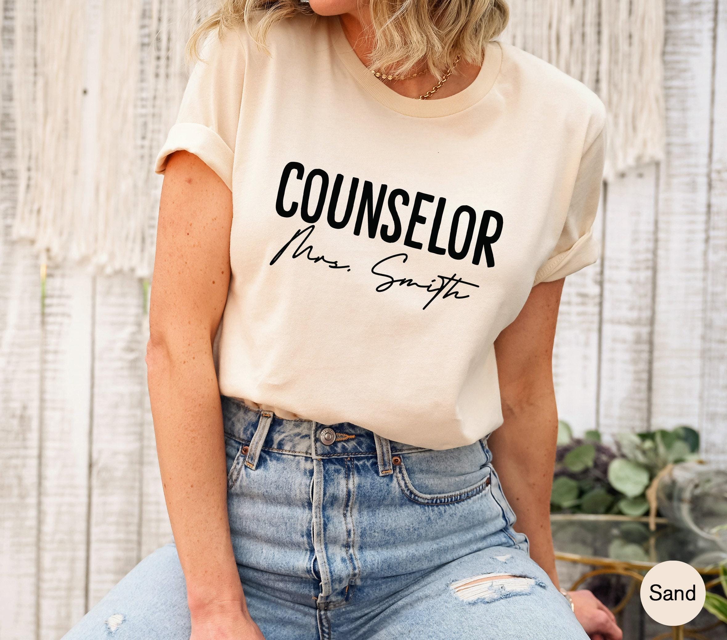 Custom School Counselor Shirt For Women, Personalized School Counselor Sweatshirt, School Psychologist Tshirt, School Co