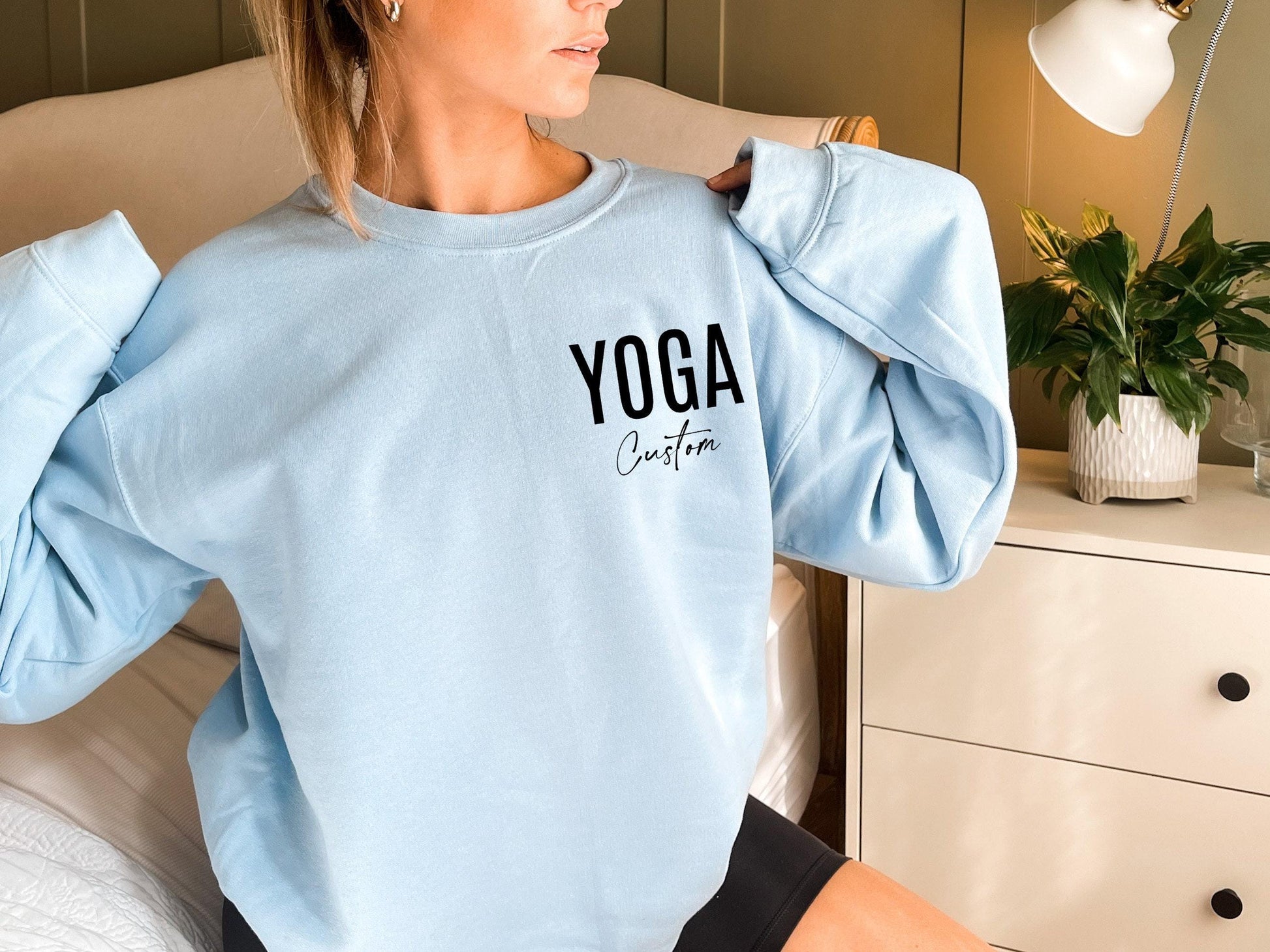 Custom Yoga Shirt, Women's Custom Yoga Sweatshirt, Personalized Yoga Hoodie, Custom Yogi Gift, Yoga Teacher Gift, Yoga Instructor Gift