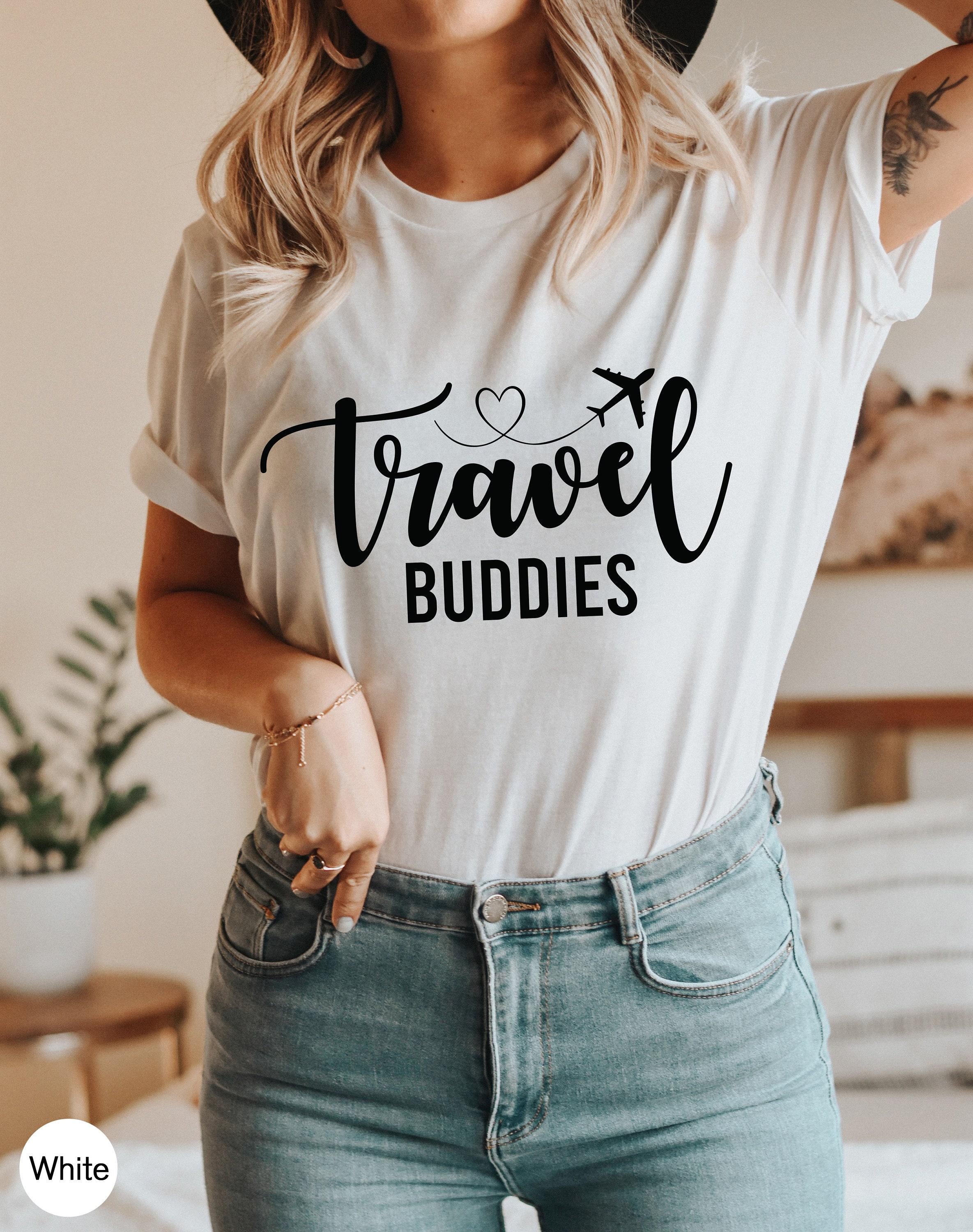 Women's Travel Buddies Sweatshirt, Funny Friends Trip Shirt, Girls Vacation Shirt For Summer, Girls Weekend Tshirts, Girlfriend Gifts