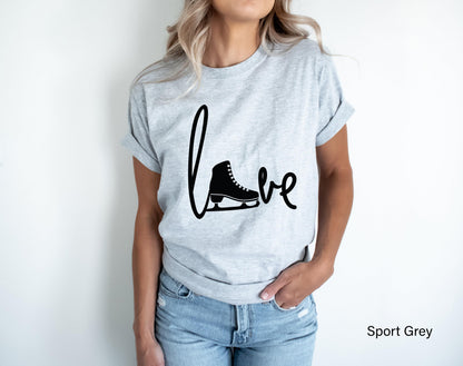 Ice Skating Sweatshirt, Love Skating Shirt, Women's Ice Skating Hoodie, Trendy Ice Skater Shirt, Ice Skating Gift, Skating Graphic Tee