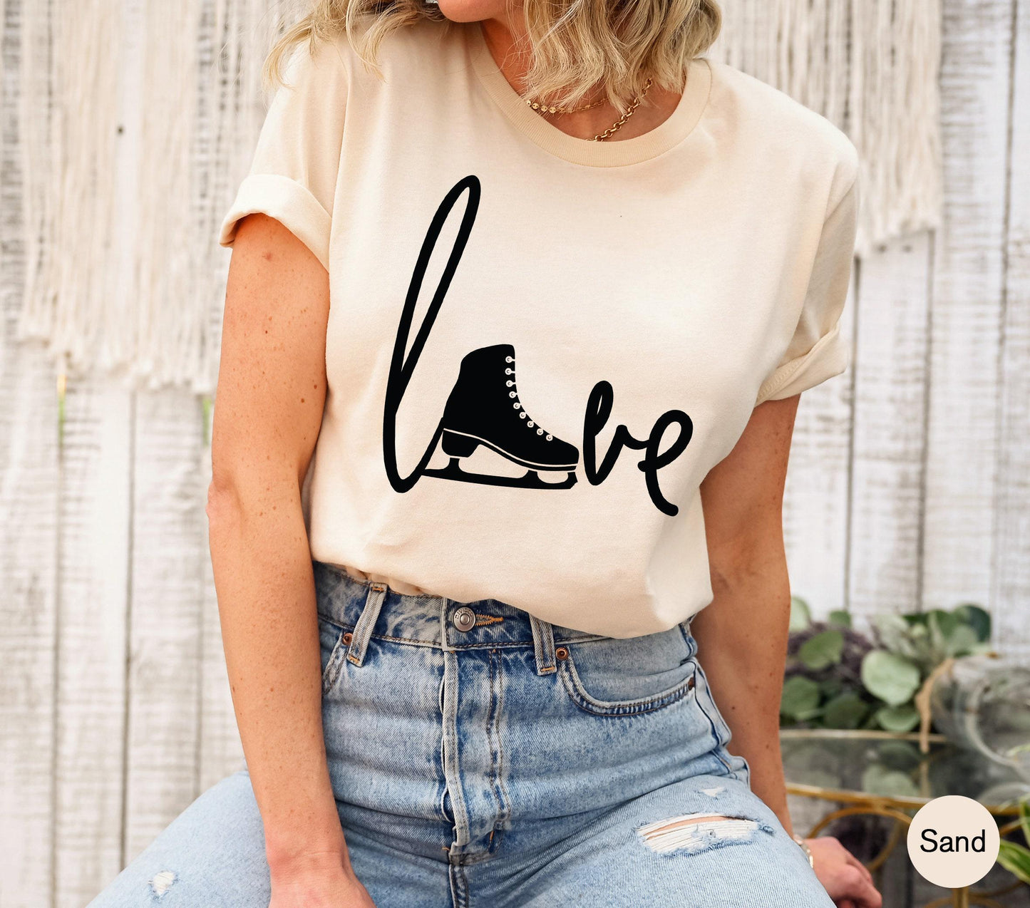 Ice Skating Sweatshirt, Love Skating Shirt, Women's Ice Skating Hoodie, Trendy Ice Skater Shirt, Ice Skating Gift, Skating Graphic Tee