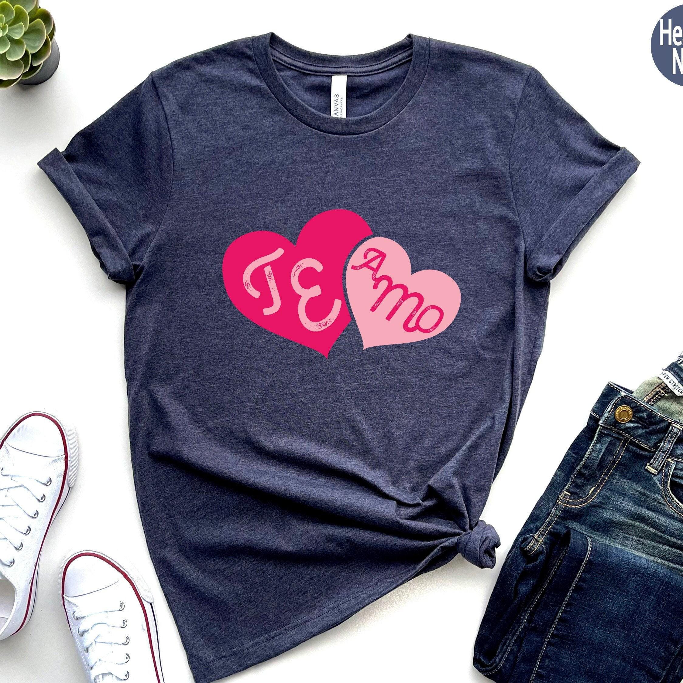 I Love You Te Amo Shirt, Cute Valentines Day Shirt, Te Amo Shirt, Matching Couple Tshirt, Aesthetic Gifts For Girlfriend, Best Lover T
