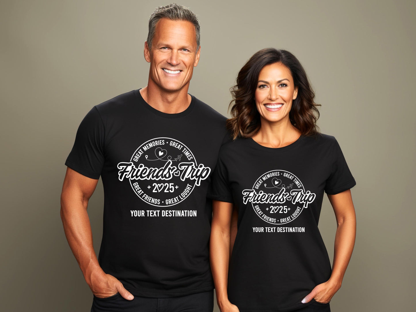 Friends Trip 2025 Tshirt, Personalized Vacation Vibe with Your Bestie Sweatshirt, Custom Matching Travel Friend Hoodie, Gift For Sis