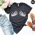 Skeleton Hand Sweatshirt, Hand Bra Shirt, Skeleton Boob Hand Hoodie, Halloween T shirt, Halloween Party Tshirt, Women Boobs Fall Tee