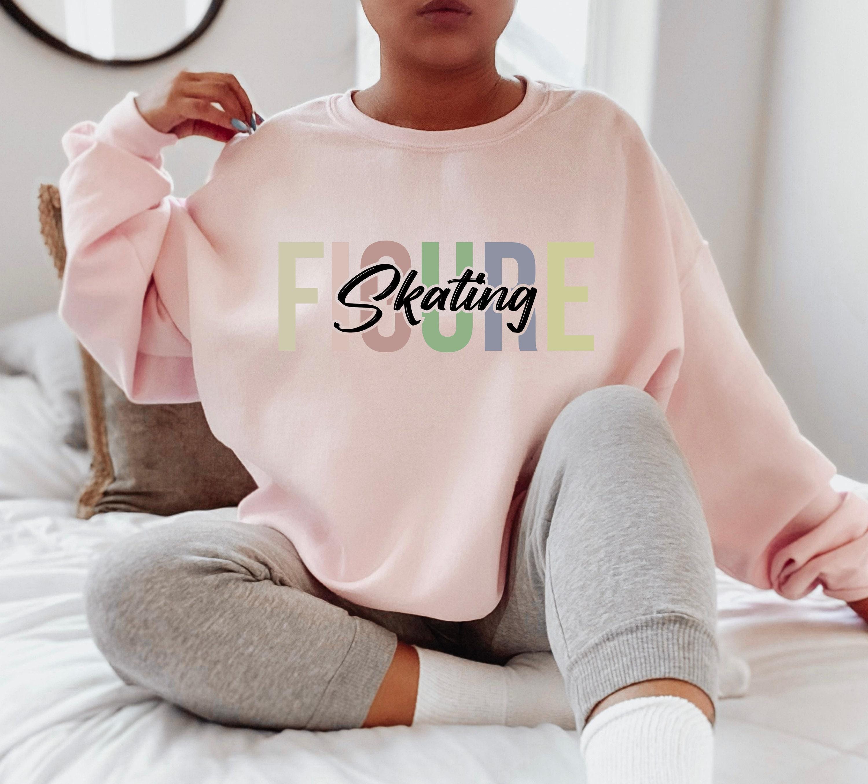 Aesthetic Figure Skating Sweatshirt, Women's Ice Skating Shirt, Figure Skater Hoodie, Cute Figure Skating Gifts, Ice Ska