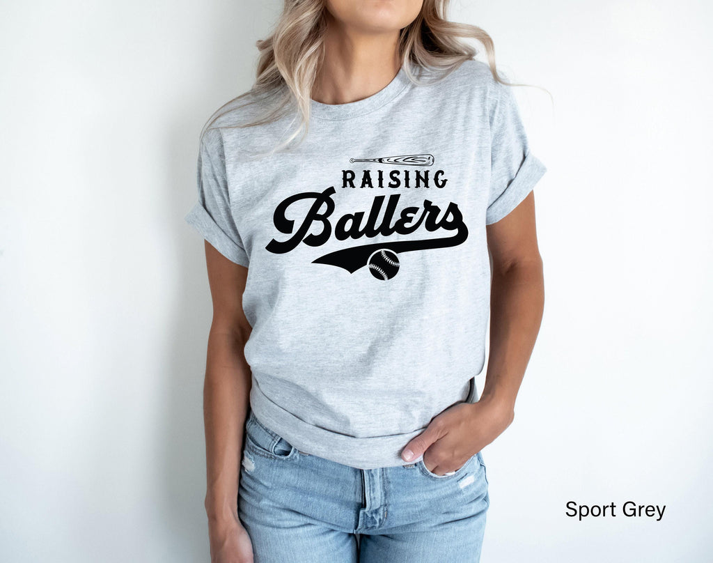 Raising Ballers Sweatshirt, Cute Baseball Mom Shirt, Mom's Baseball Hoodie, Trendy Baseball Coach Gifts, Baseball Gifts For Mom
