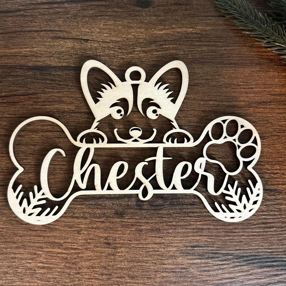 Personalized Dog Paw Ornament, Custom Dog Name Christmas Ornament, Pet Memorial 2024 Ornament, Christmas Tree Decor, Christmas Gifts