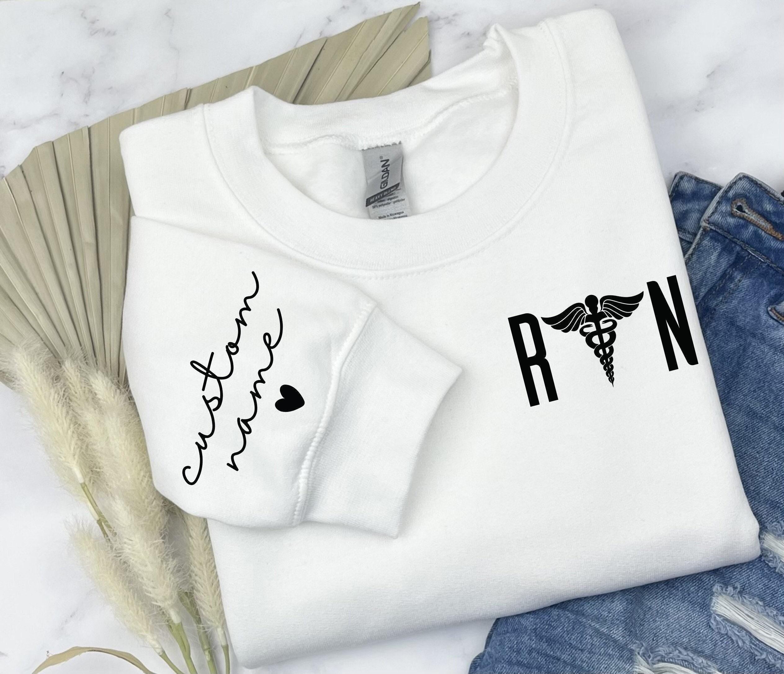 Custom Nurse Sweatshirt, Custom RN Shirt For Women, Registered Nurse Shirt, Personalized Nurse Gifts, Nursing Student Graduation Gift,K