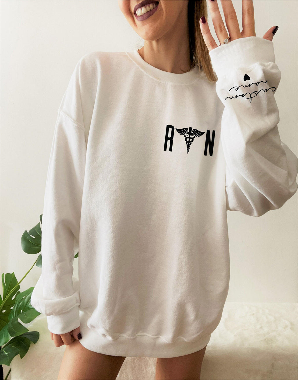 Custom Nurse Sweatshirt, Custom RN Shirt For Women, Registered Nurse Shirt, Personalized Nurse Gifts, Nursing Student Graduation Gift,K