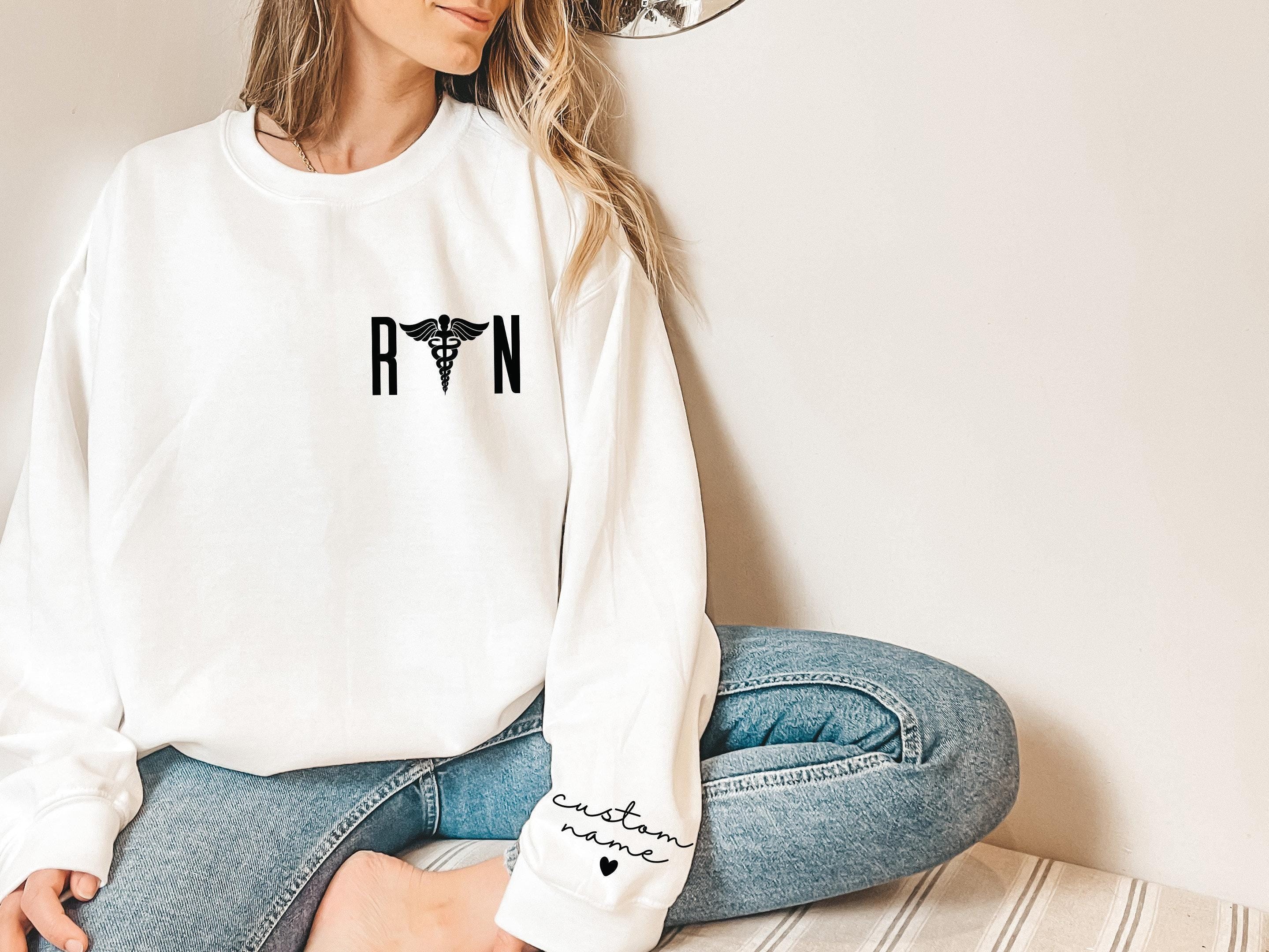 Custom Nurse Sweatshirt, Custom RN Shirt For Women, Registered Nurse Shirt, Personalized Nurse Gifts, Nursing Student Graduation Gift,K