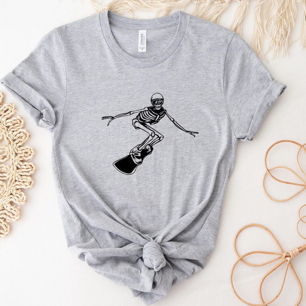 Snowboarding Skeleton Shirts, Women's Snowboard Shirts, Funny Snowboarder Gifts, Snowboard Trip Shirts, Men's Skeleton Sports Shirts