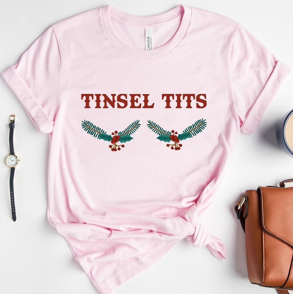 Tinsel Tits Shirt,  Shirt, Funny New Year Shirt, Xmas Shirt, Holiday Shirts, Christmas Gifts For Women