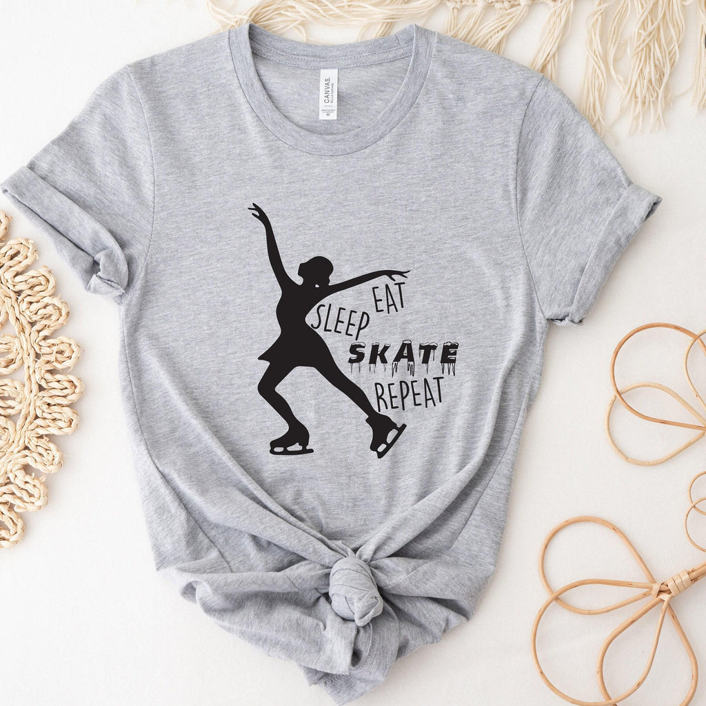 Funny Ice Skating Sweatshirt, Women's Figure Skating Shirt, Eat Sleep Skate Repeat Hoodie, Cute Ice Skating Gifts, Skating Graphic Tee