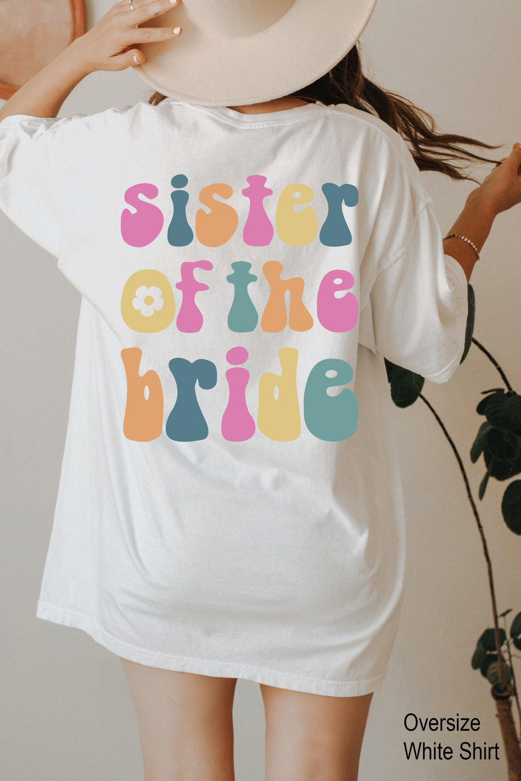 Boho Sister Of The Bride Shirt, Sister's Wedding Sweatshirt, Bachelorette Party Shirt, Trendy Maid Of Honor Hoodie, Bridal Shower Gift