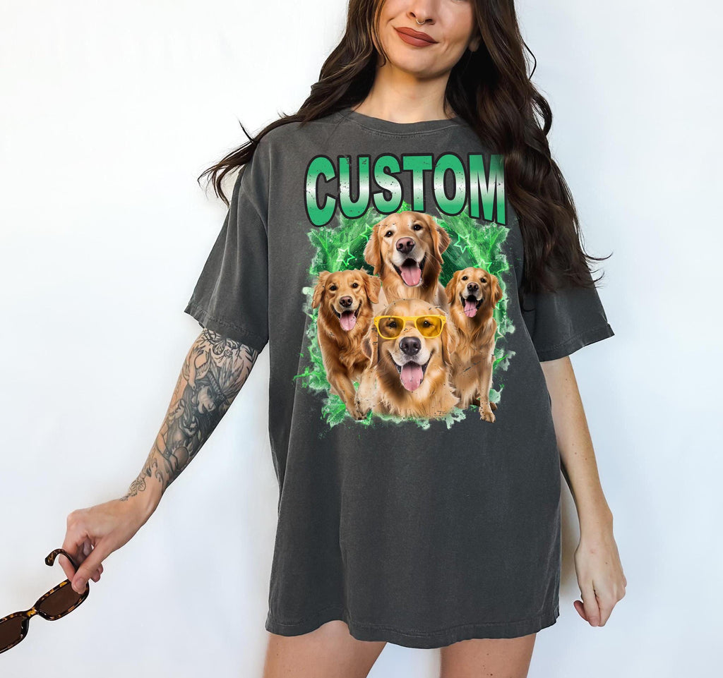Comfort Colors Custom Bootleg Kids Shirt  Pet Kids Shirt Pet Photo and Name Custom Dog Shirt Personalized Pet Toddler and Youth Shirt