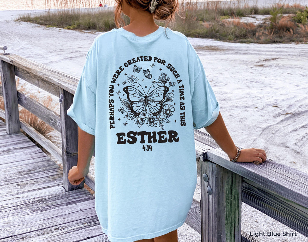 Perhaps You Were Created For Such A Time As This Hoodie | Esther 4:14 T-Shirt, Christian Gift, Christian Mom Shirt, Flower Bible Verse