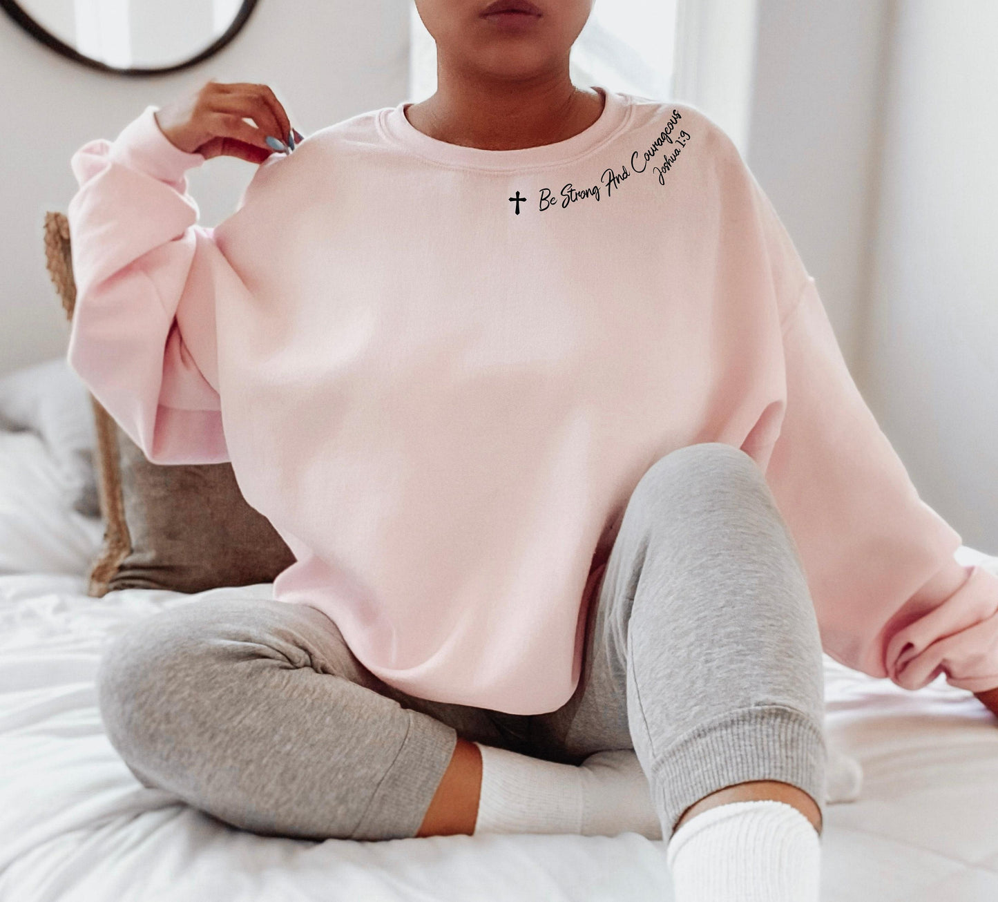 Christian Shirt | Be Strong and Courageous Shirt, Christian Gift, Joshua 1 9 Verse, Bible Verse Shirt, Faith Based Shirt, Jesus Sweatshirt