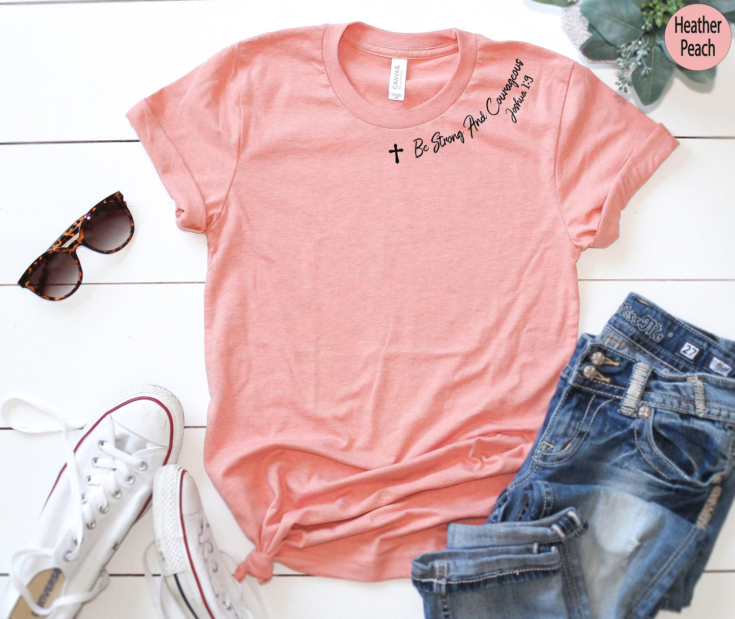 Christian Shirt | Be Strong and Courageous Shirt, Christian Gift, Joshua 1 9 Verse, Bible Verse Shirt, Faith Based Shirt, Jesus Sweatshirt
