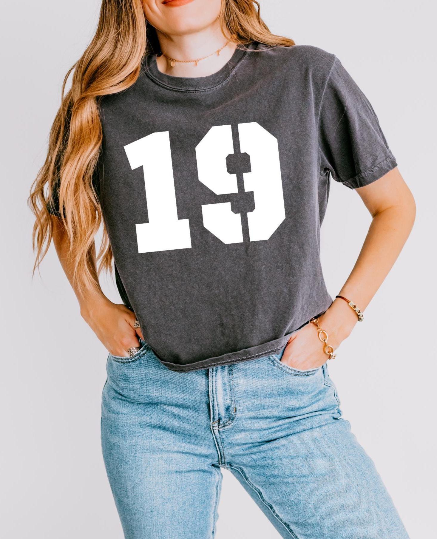 Comfort Colors Custom Number Boxy Tee | Personalized Your Number Shirt, Team Mascot Shirt, Jersey Number Tshirt, Team Spirit Shirt