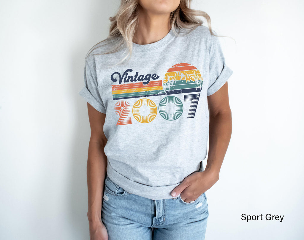 Vintage 2007 Sweatshirt | 16th Birthday Hoodie For Retro Lover, Bday Gifts For Her, Womans Bday Tshirt, Gen Z Shirt, Teenager Era Shirt