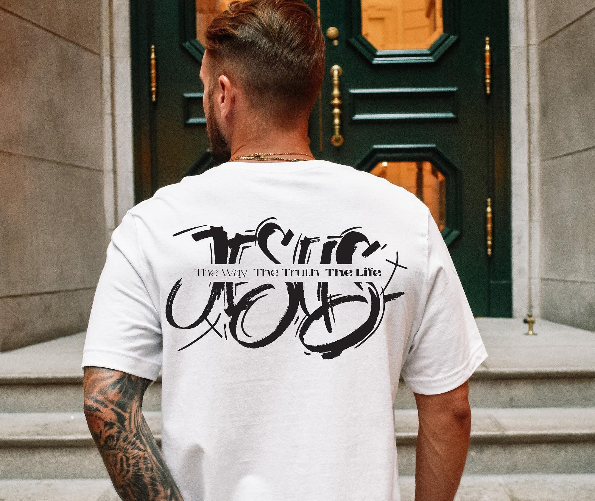 Jesus Hoodie For Christian Men | The Truth The Life Sweatshirt, Mens Ministry, Mens Christian Shirt, Men Religious Shirt, Faith Hoodies