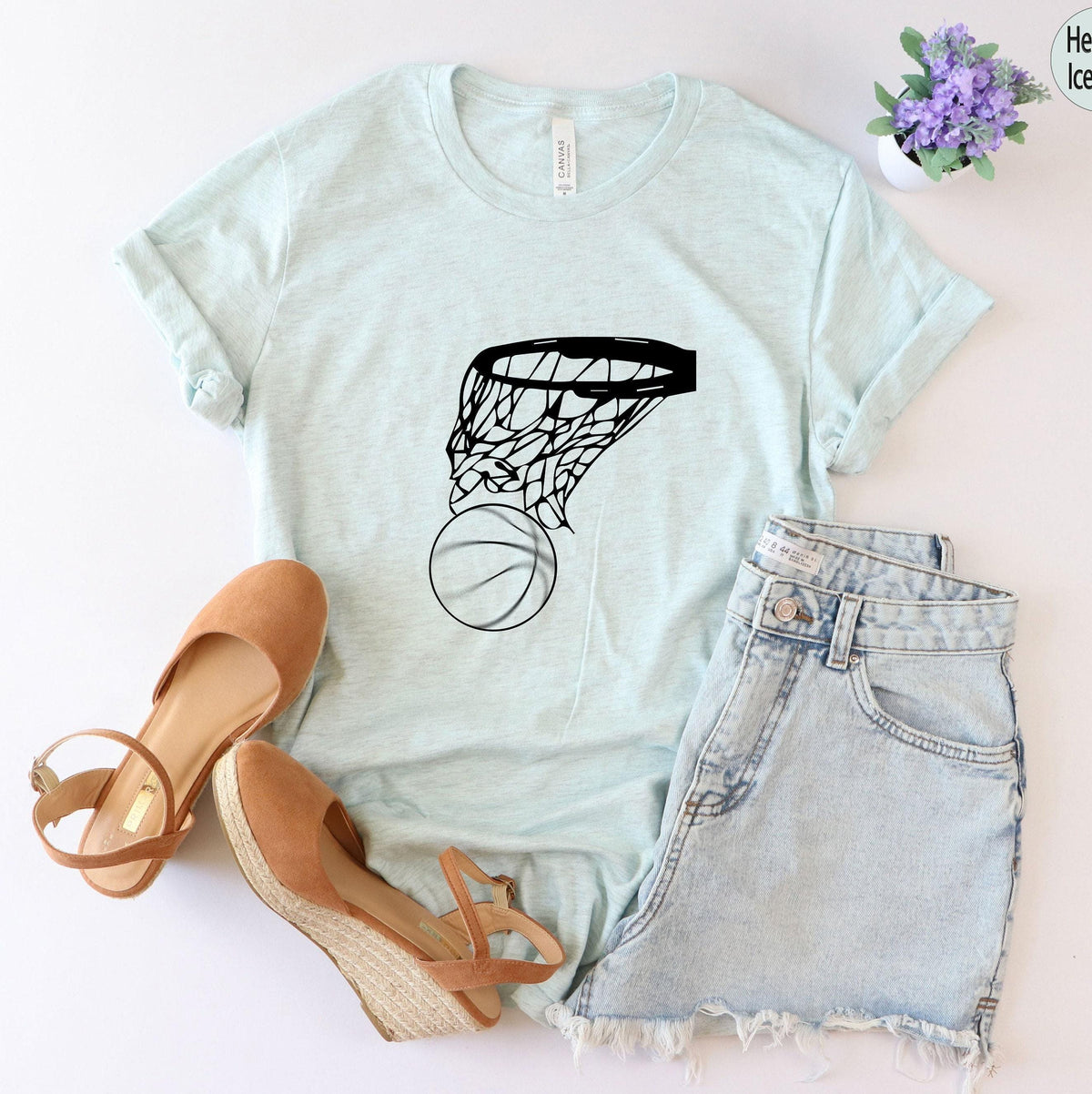 Aesthetic Basketball Sweatshirt | Women's Basketball Shirt, Gift For Sport Mom, Gifts For Basketball, Basketball Lover Tee, Game Day Shirt
